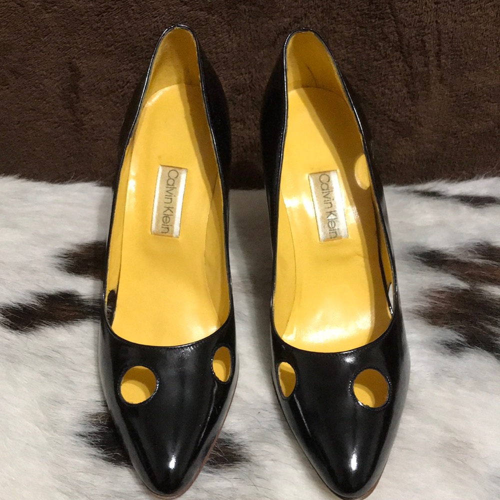 6M Black patent leather Calvin Klein High Heels